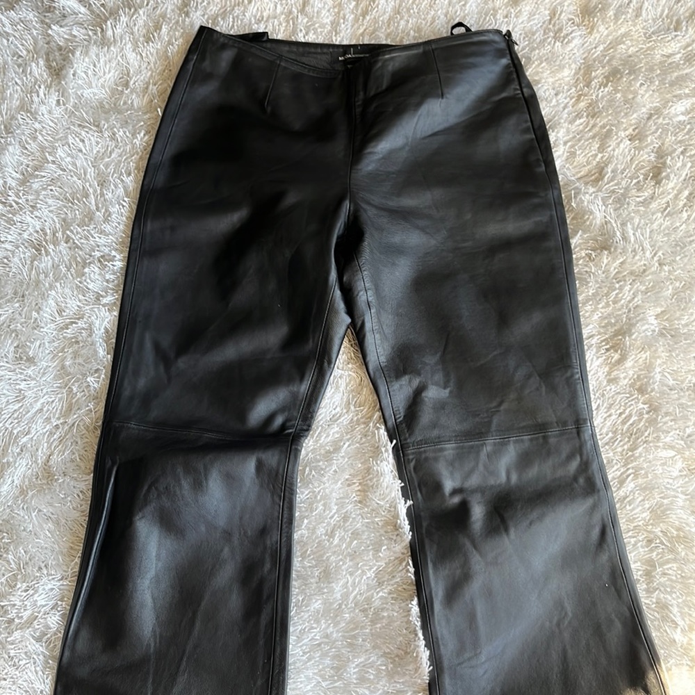 SEPTEMBER MOVE OUT DEAL!Moda International black genuine leather pants flare leg